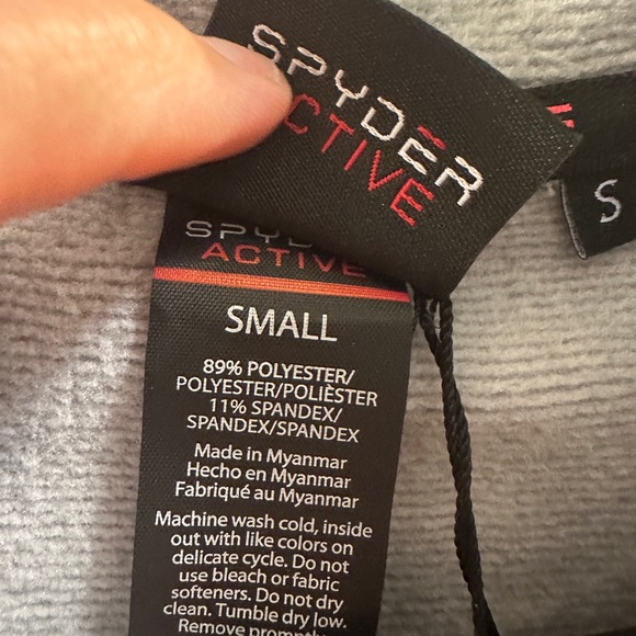 Spyder Women’s Athletic pullover Fleece Lined sweatshirt  Gray SZ Sm NWT - Picture 7 of 12